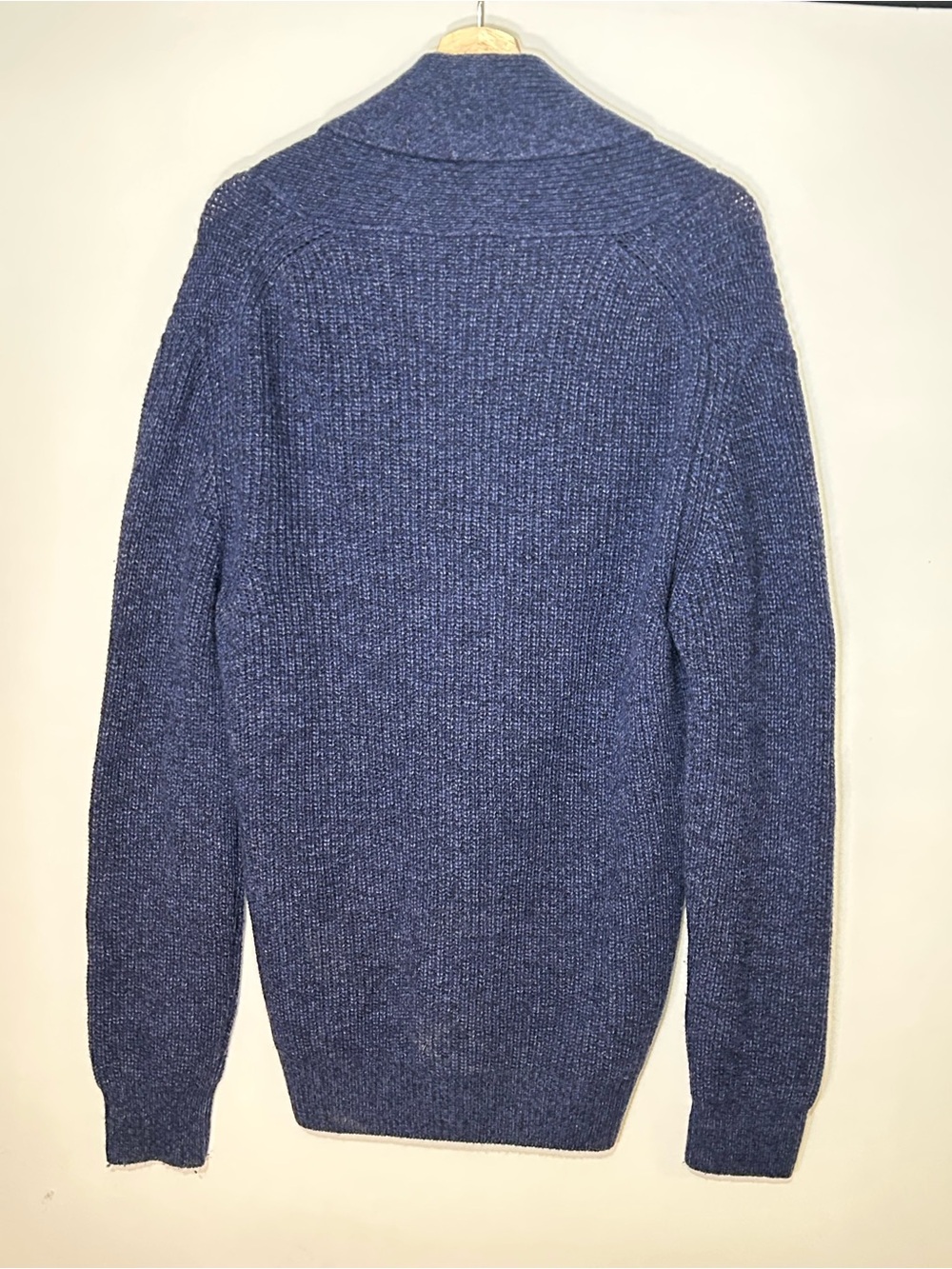 Hörst Men’s Navy Wool Shawl Collar Cardigan Made in Italy L - Picture 5 of 11